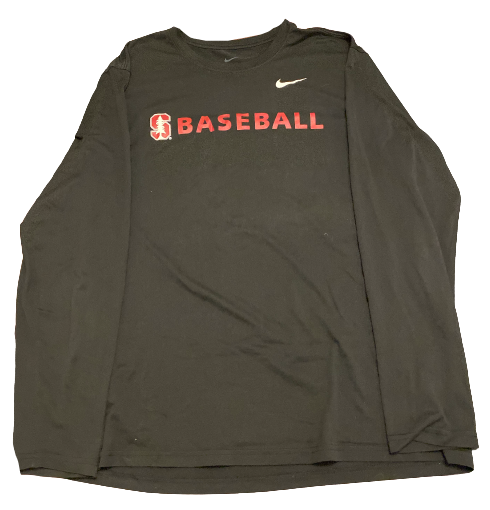 Brendan Beck Stanford Baseball Team Exclusive Long Sleeve Workout Shirt (Size XL)