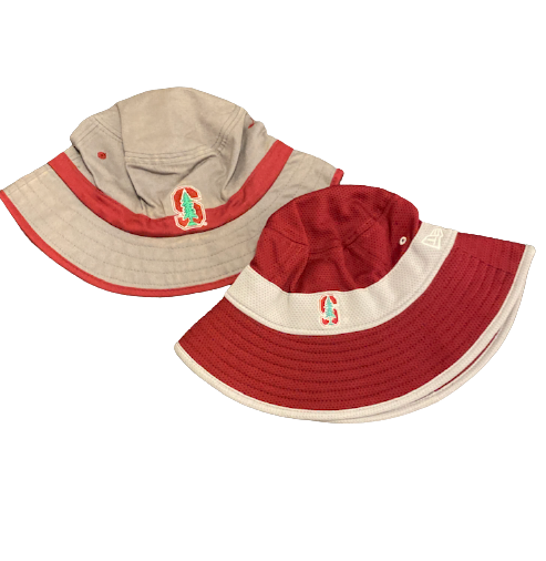 Brendan Beck Stanford Baseball Team Issued Set of (2) Bucket Hats