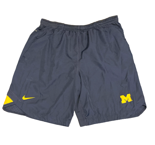 Blake Beers Michigan Baseball Team Issued Workout Shorts (Size XL)