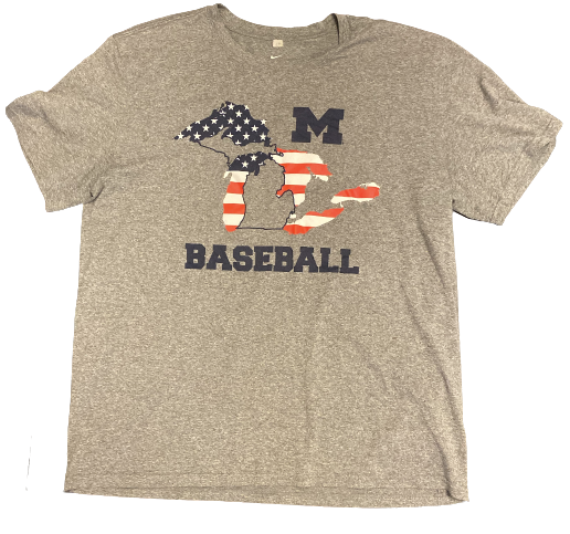 Blake Beers Michigan Baseball Team Exclusive Workout Shirt (Size XL)