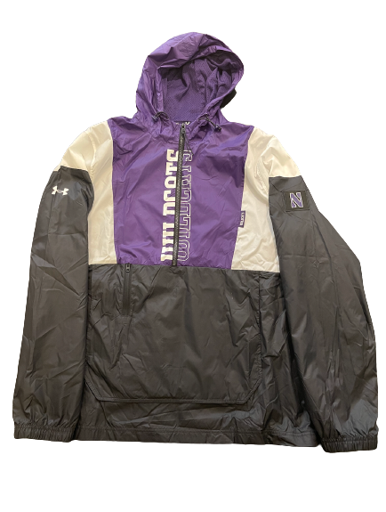 Jeffery Pooler Jr. Northwestern Football Team Issued Windbreaker Jacket (Size XL)