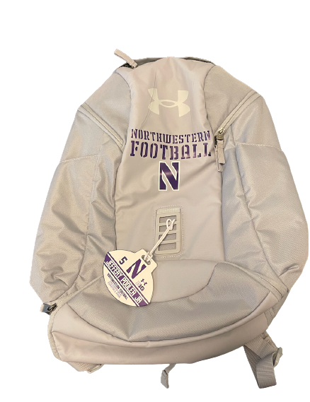 Jeffery Pooler Jr. Northwestern Football Team Exclusive Backpack with Travel Tag