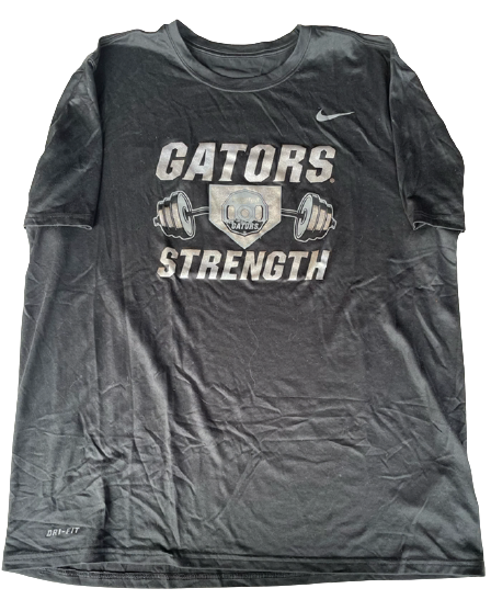 Kendyl Lindaman Florida Softball Player Exclusive "GATORS STRENGTH" Workout Shirt (Size XL)