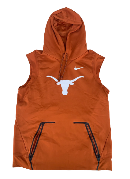 Ryan Bujcevski Texas Football Team Issued Sleeveless Hoodie (Size L)