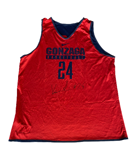 Przemek Karnowski Gonzaga Basketball SIGNED Player Exclusive Reversible Practice Jersey (Size 2XL)