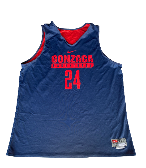Przemek Karnowski Gonzaga Basketball SIGNED Player Exclusive Reversible Practice Jersey (Size 2XL)