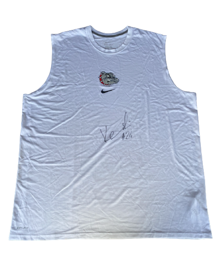 Przemek Karnowski Gonzaga Basketball SIGNED Tank (Size 3XLT)