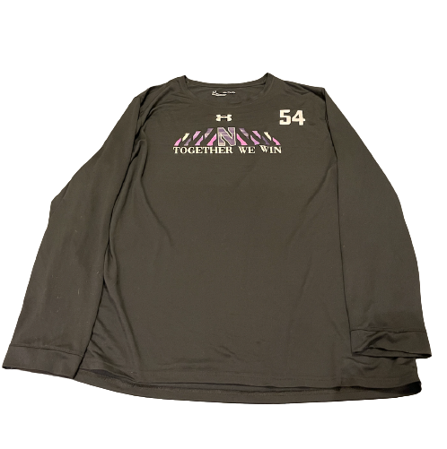 Jeremy Meiser Northwestern Football Player Exclusive "Together We Win" Warm-Up Shirt with 