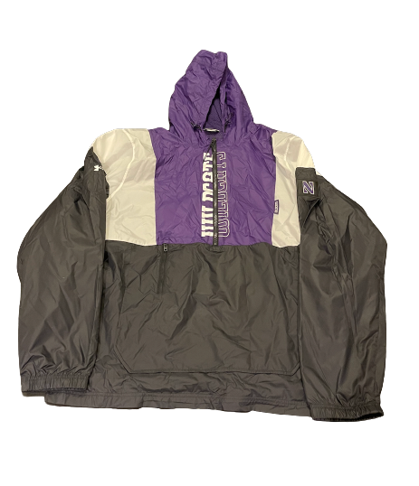 Jeremy Meiser Northwestern Football Team Issued Windbreaker Jacket (Size 2XL)