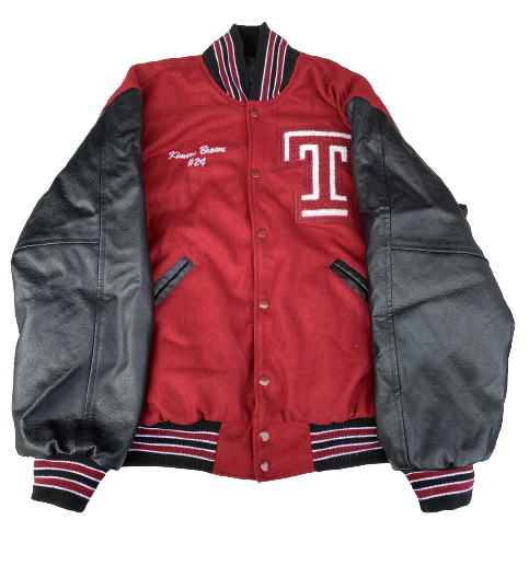 Kimere Brown Temple Athletes Exclusive Varsity Jacket (Size L)