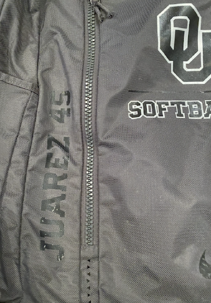 Giselle Juarez Oklahoma Softball Team Issued Travel Backpack with Name & Number