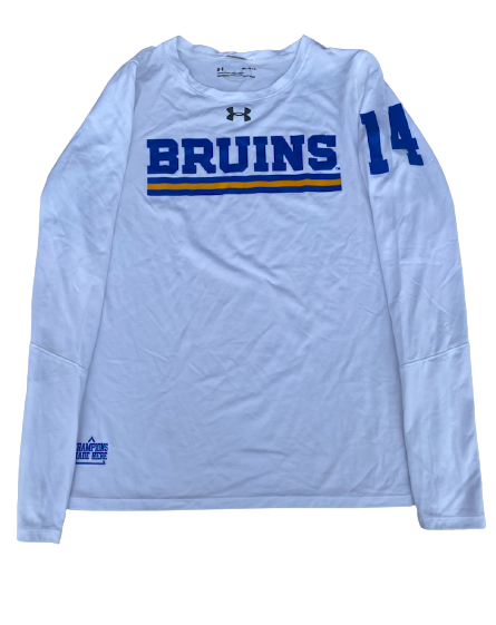 Mac May UCLA Volleyball Team Exclusive Long Sleeve Warm-Up Shirt with Number (Size M)