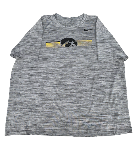 Deuce Hogan Iowa Football Team Issued Workout Shirt (Size XXL)