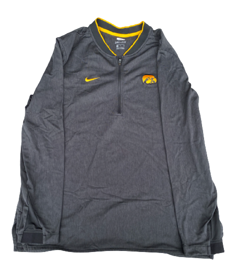 Deuce Hogan Iowa Football Team Issued Quarter-Zip Jacket (Size XL)