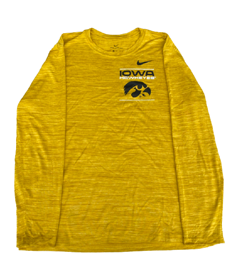Deuce Hogan Iowa Football Team Issued Long Sleeve Shirt (Size XL)