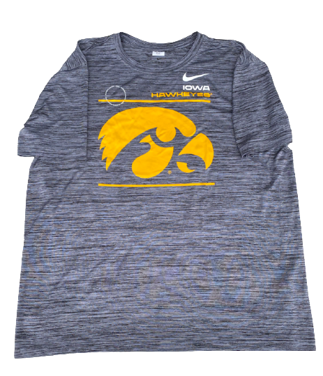 Deuce Hogan Iowa Football Team Issued Workout Shirt (Size XL)