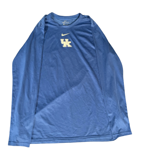 Terry Wilson Kentucky Football Team Issued Long Sleeve Workout Shirt (Size L)