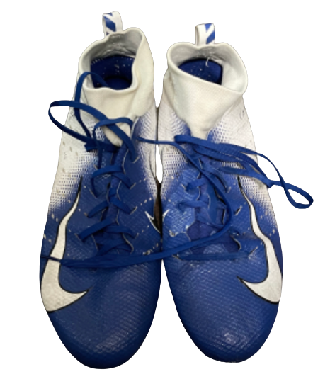 Terry Wilson Kentucky Football SIGNED Game Worn Cleats (CITRUS BOWL) - Photo Matched (Size 13.5)