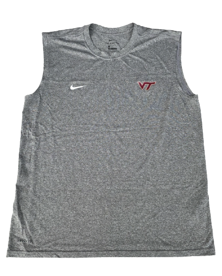 Jermaine Waller Virginia Tech Football Team Issued Workout Tank (Size L)