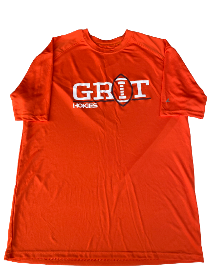 Jermaine Waller Virginia Tech Football Player Exclusive "GRIT" Shirt (Size L)