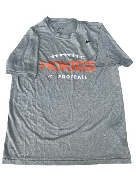 Jermaine Waller Virginia Tech Football Team Issued T-Shirt (Size L)