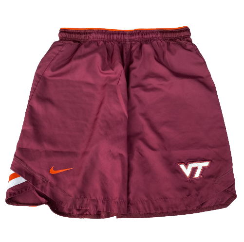 Jermaine Waller Virginia Tech Football Team Issued Workout Shorts (Size L)