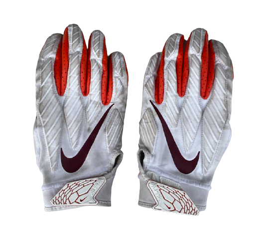 Jermaine Waller Virginia Tech Football Player Exclusive Gloves (Size L)