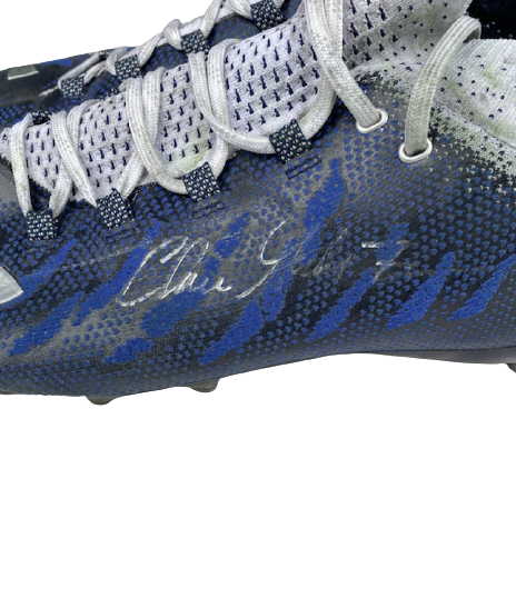 Chase Garbers Cal Football SIGNED Game Worn Cleats (Size 15) - Photo Matched (10/2/21 vs. Washington State)