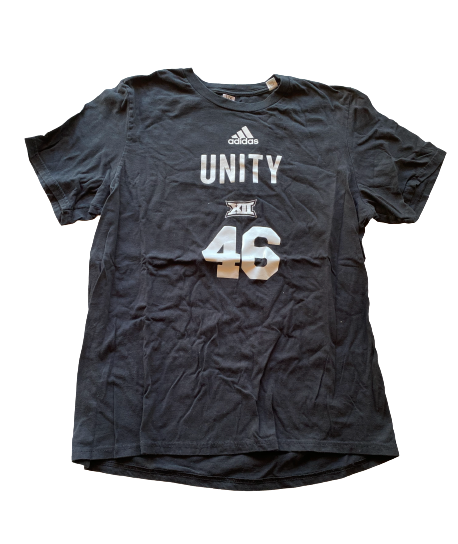 Liam Jones Kansas Football Exclusive "Unity" Warm-Up Shirt with Number on Front & Back (Size L)