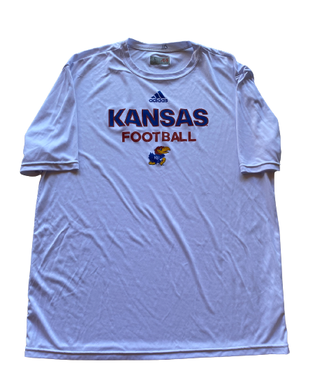 Liam Jones Kansas Football Team Issued Workout Shirt (Size L)