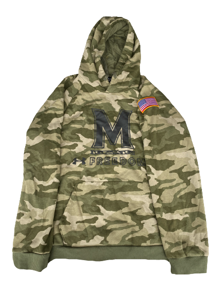 Chigoziem Okonkwo Maryland Football Exclusive Camo "Freedom" Sweatshirt (Size XL)
