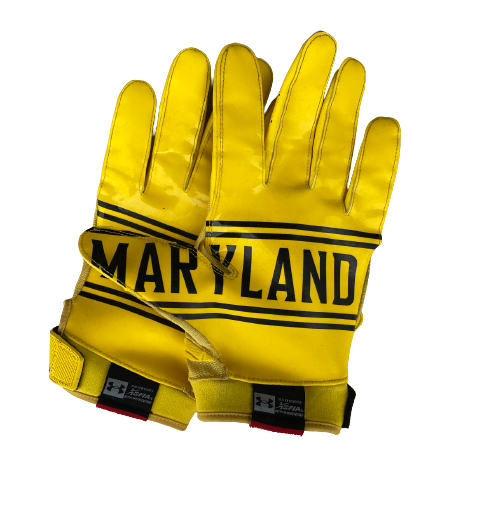 Chigoziem Okonkwo Maryland Football Player Exclusive Gloves (Size XXL)