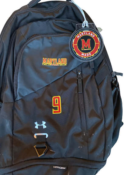 Chigoziem Okonkwo Maryland Football Team Issued Travel Backpack with Player Tag