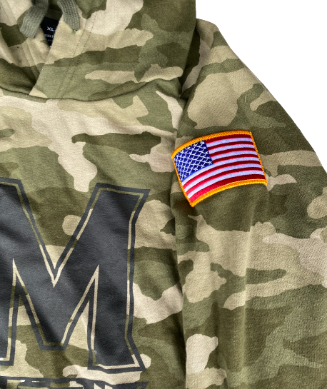 Chigoziem Okonkwo Maryland Football Exclusive Camo "Freedom" Sweatshirt (Size XL)