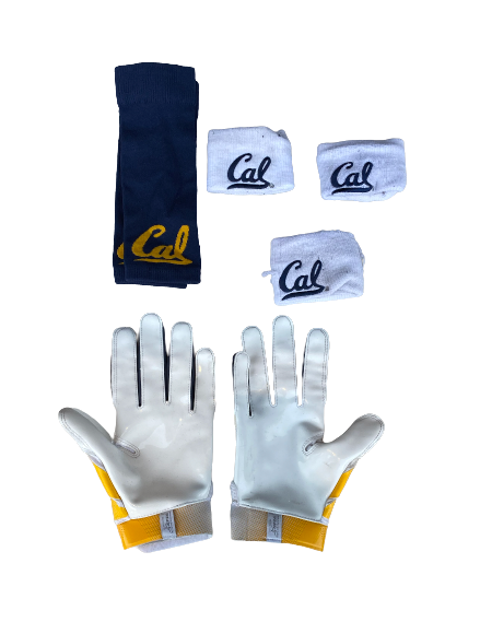 Joshua Drayden California Football Team Issued Gloves (Size L) & Accesories