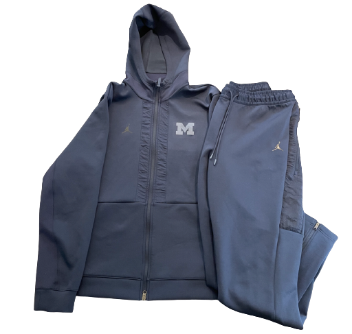 Josh Ross Michigan Football Team Issued Full Travel Sweatsuit (Size XL)
