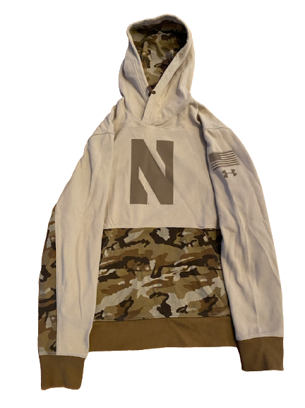 Kyric McGowan Northwestern Football Player Exclusive Military Edition Sweatshirt (Size L)