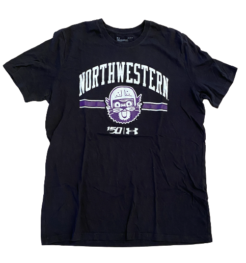Kyric McGowan Northwestern Football Exclusive 150th Anniversary Shirt (Size L)
