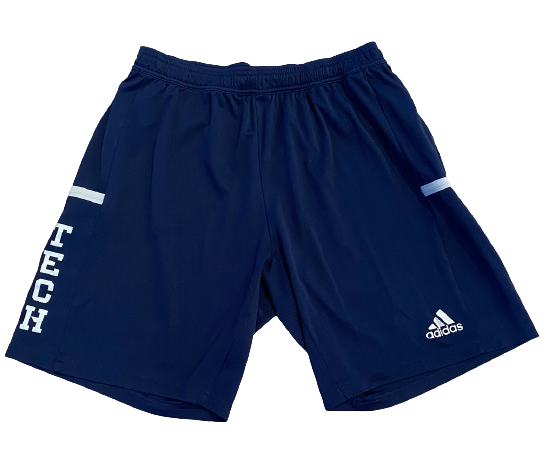 Kyric McGowan Georgia Tech Football Team Issued Workout Shorts (Size L)