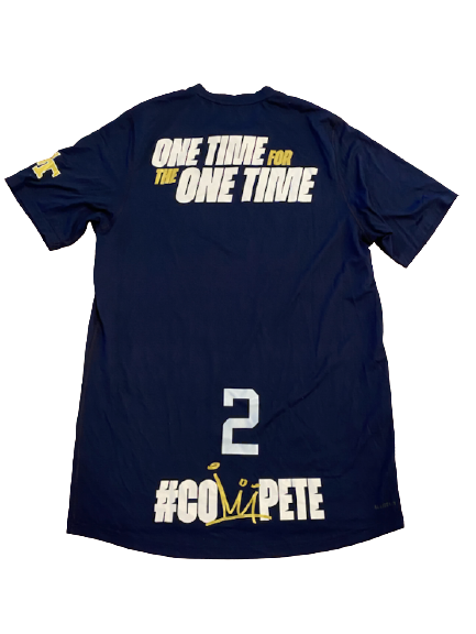 Kyric McGowan Georgia Tech Football Player Exclusive "ONE TIME FOR THE ONE TIME / COMPETE" Practice Shirt with 