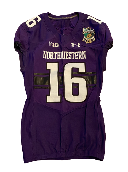 Kyric McGowan Northwestern Football Team Issued 2017 Music City Bowl Jersey (Size 40)