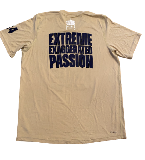 Kyric McGowan Georgia Tech Football Player Exclusive "JUICE CREW / EXTREME EXAGGERATED PASSION" Practice Shirt (Size L)