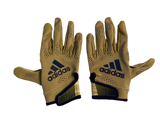 Kyric McGowan Georgia Tech Football Player Exclusive "ATL" Football Gloves (Size L)
