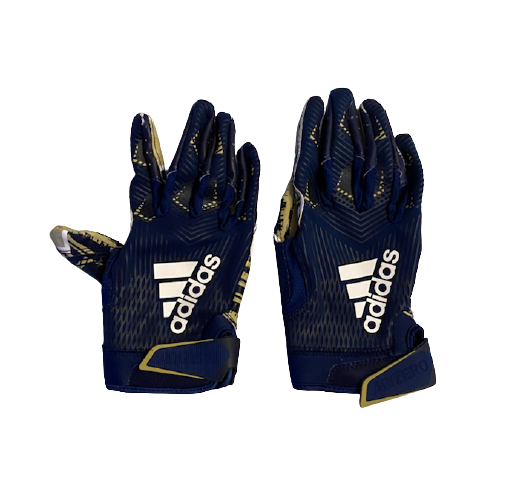 Kyric McGowan Georgia Tech Football Player Exclusive Football Gloves (2 RIGHT HAND GLOVES) (SIZE L)