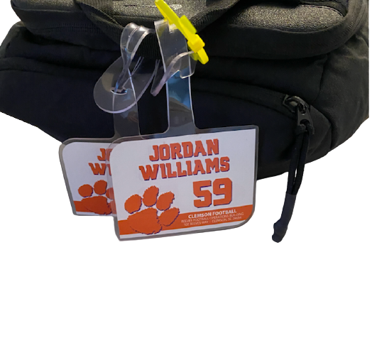 Jordan Williams Clemson Football Player Exclusive Nike Elite Backpack with Player Tags