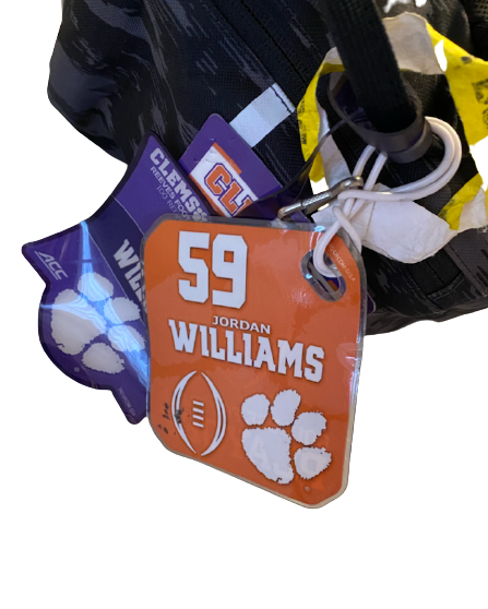 Jordan Williams Clemson Football Player Exclusive College Football Playoff Sugar Bowl Backpack with Travel Tags and Credential