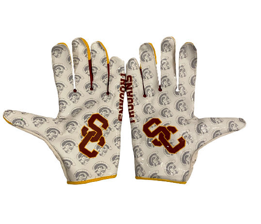 Samuel Oram-Jones USC Player Exclusive Football Gloves (Size 4XL)