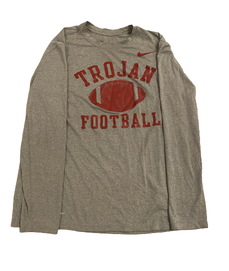 Samuel Oram-Jones USC Football Team Issued Long Sleeve Workout Shirt (Size L)