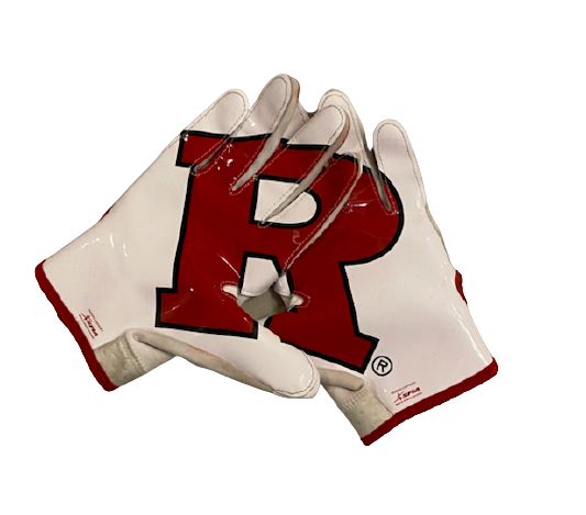 Patrice Rene Rutgers Player Exclusive Football Gloves (Size XL)