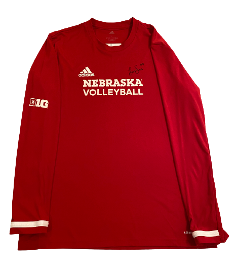 Lexi Sun Nebraska Volleyball SIGNED Pre-Game Long Sleeve Warm-Up Shirt (Size L)